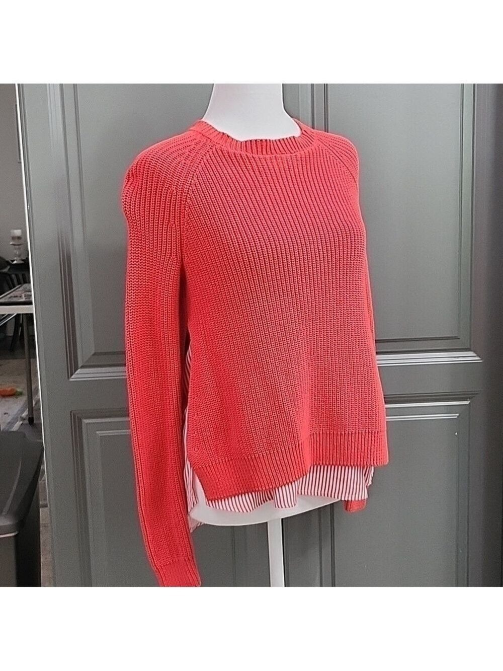 Lauren Ralph Lauren Sweater Size PXS Mock Stripe lining Nautical